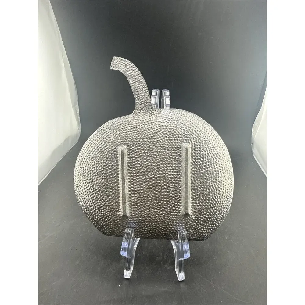 Vintage IHI India Cast Aluminum Pumpkin Shaped Tidbit Cheese Platter Serving Dis